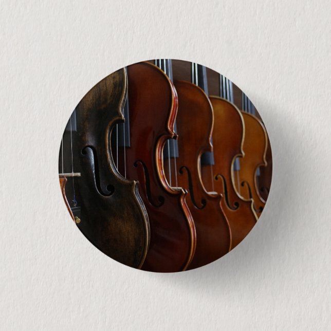 Violin Lineup 3 Cm Round Badge (Front)