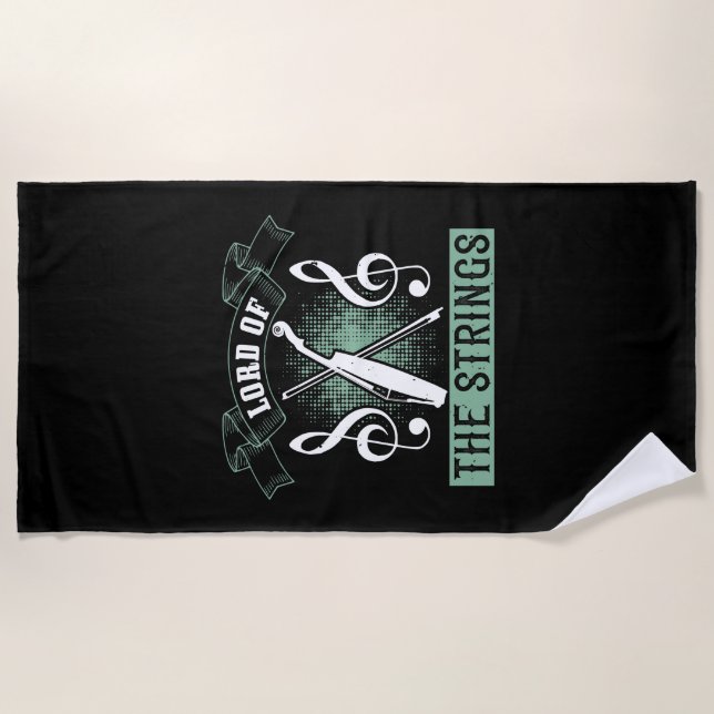Violin - Lord Of The Strings Beach Towel (Front)