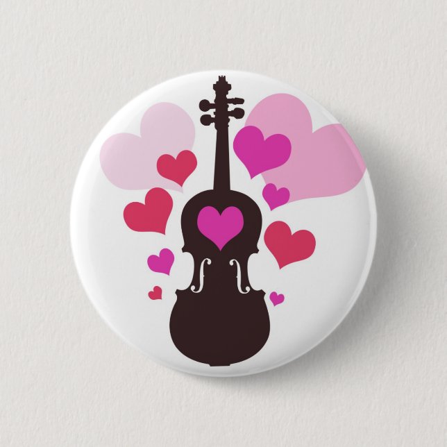 Violin Love Button (Front)