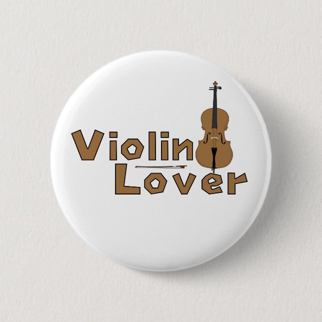 Violin Lover 6 Cm Round Badge (Front)