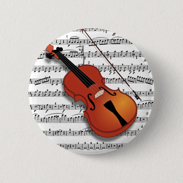 Violin Lover_ 6 Cm Round Badge (Front)