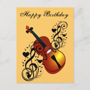 Violin,Lover at Heart_ Postcard