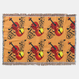 Violin,Lover at heart_ Throw Blanket