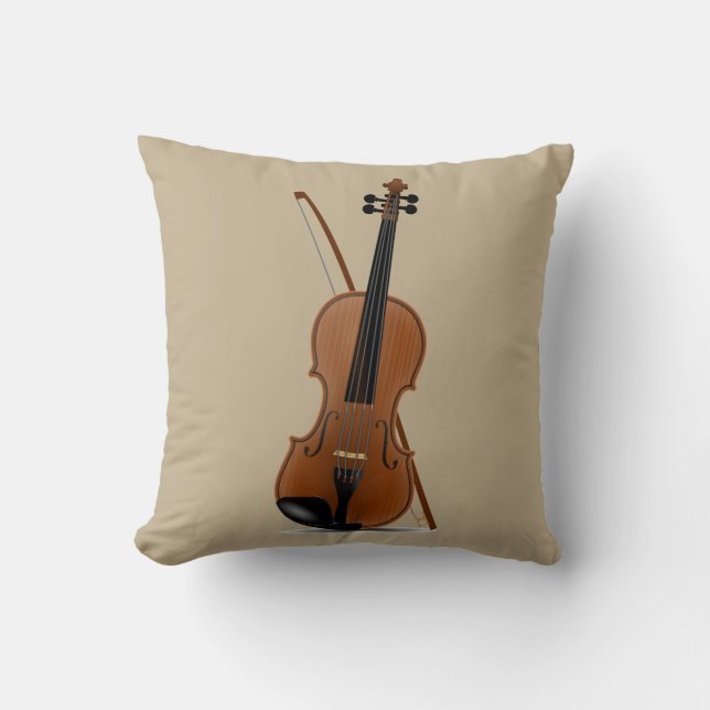 Violin Lovers, Musical String Instrument Pillow (Front)