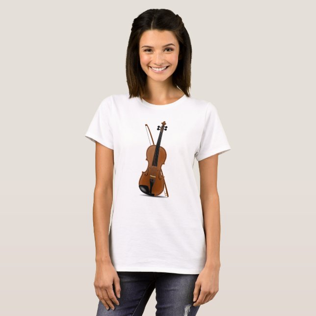 Violin Lovers, Musical String Instruments T-Shirt (Front Full)