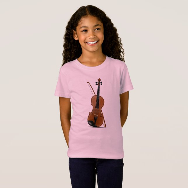 Violin Lovers, Musical String Instruments T-Shirt (Front Full)