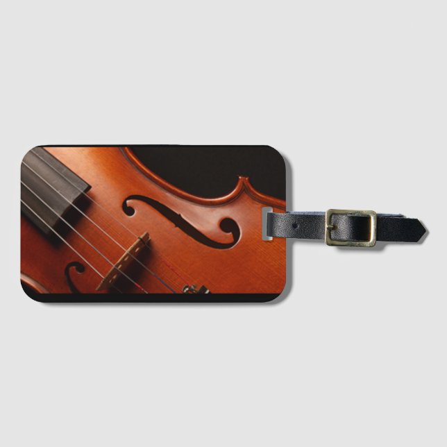 Violin Luggage tag, Bag Tag (Front Horizontal)