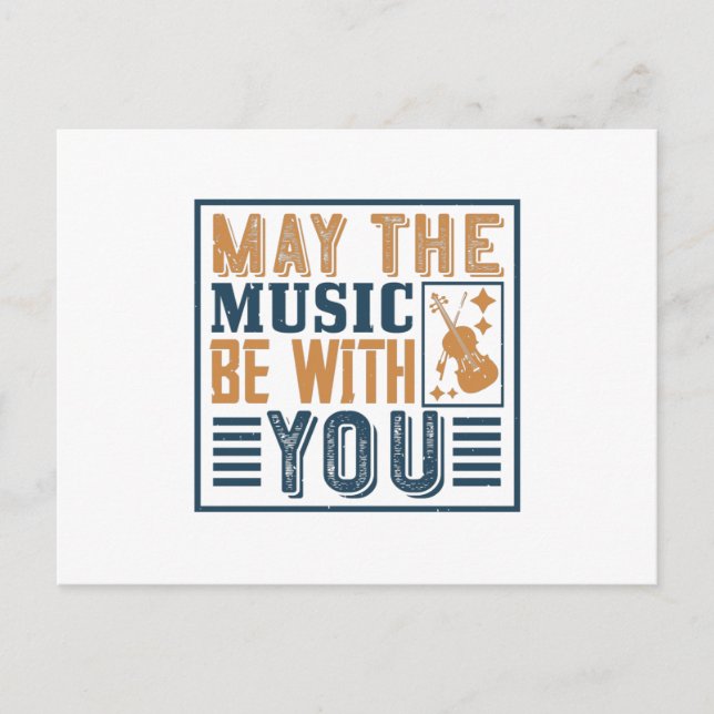 Violin - May The Music Be With You Postcard (Front)