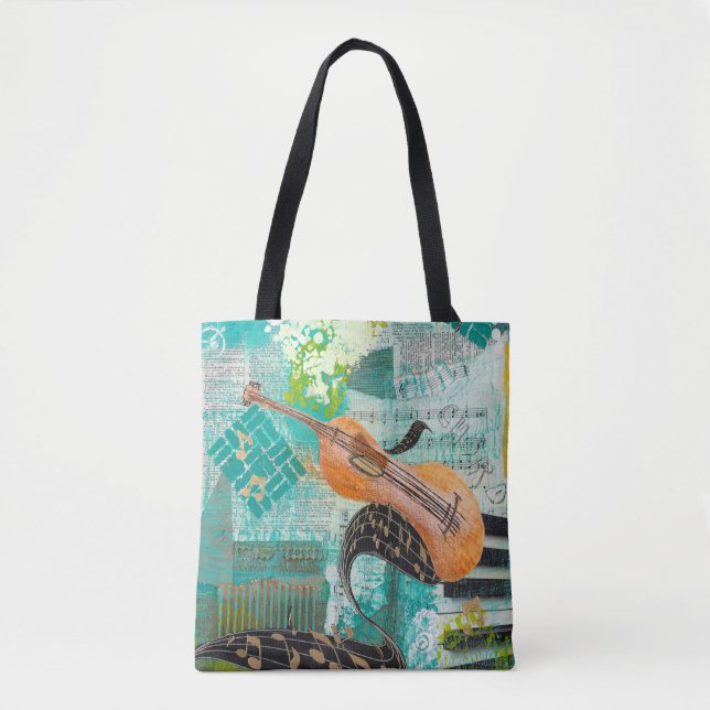 Violin Melody Tote Bag (Front)