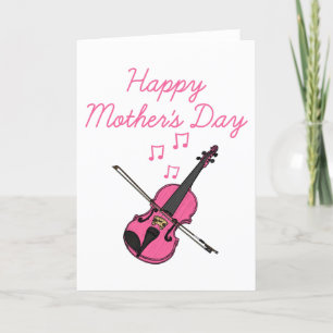 Violin Mother's Day Violinist Thank You Card