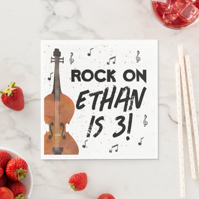 Violin Music Birthday Party Paper Napkins (Insitu)