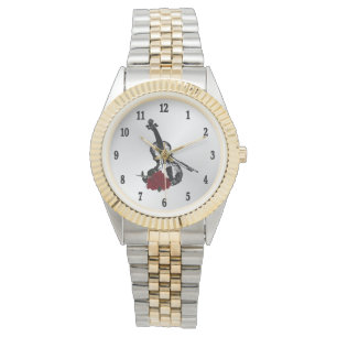 Violin Music Black Numbers Watch