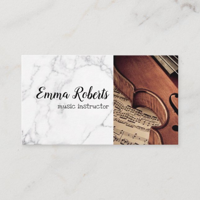 Violin | Music Instructor Business Card (Front)