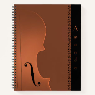Violin Music Instrument (large) Spiral Notebook