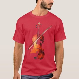 Violin Music Instrument Motif Art Violin vintage T-Shirt