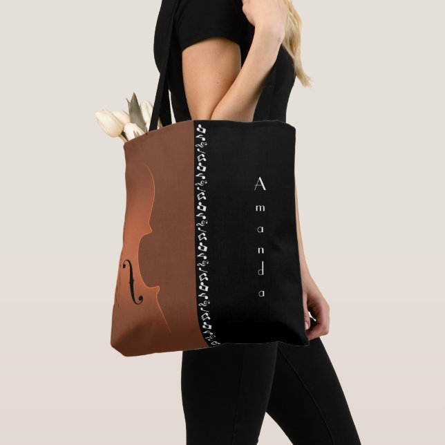 Violin Music Instrument Tote Bag (Close Up)