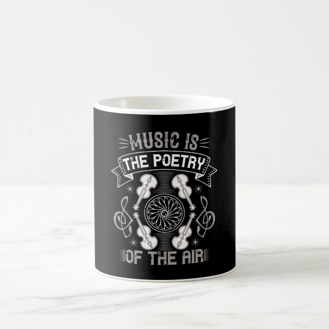 Violin - Music Is The Poetry Of The Air Coffee Mug (Center)