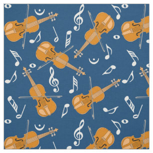 Violin Music Note Pattern Fabric