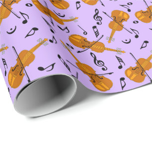 Violin Music Note Pattern Wrapping Paper
