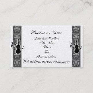 Violin Music Notes Business Card