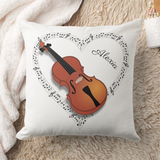 Violin Music Notes Cushion (Blanket)