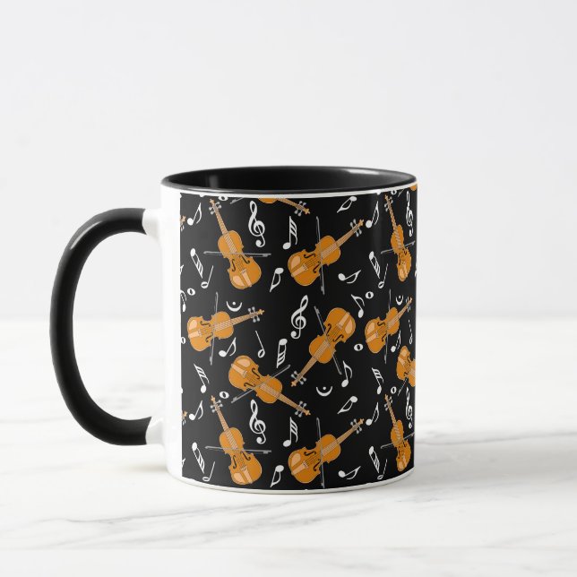 Violin Music Notes Mug (Left)