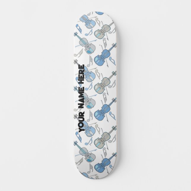 Violin Music Notes Skateboard (Front)