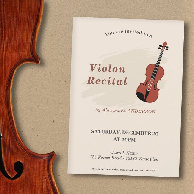 Violin Music Recital Invitation (Violin Music Recital Invitation)
