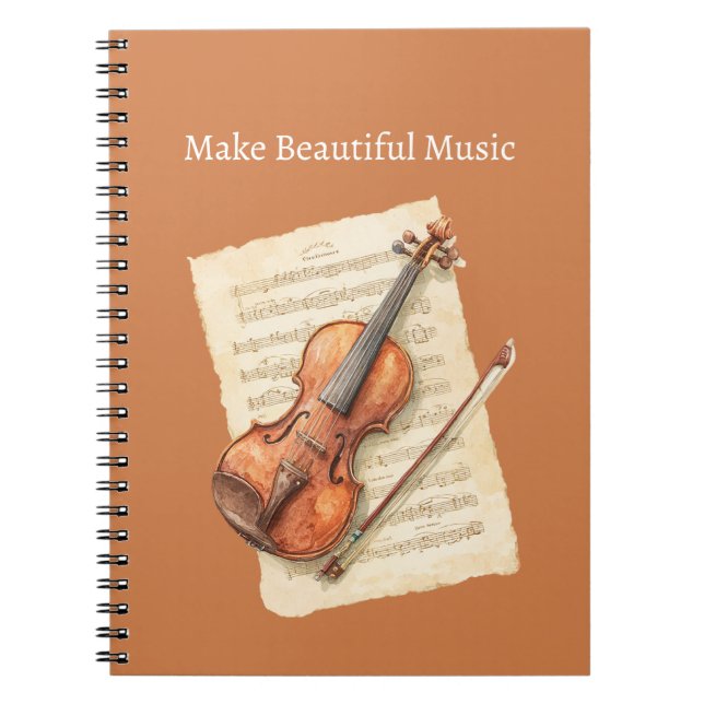 Violin Music Sheet Notebook (Front)