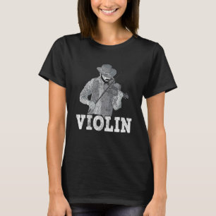 Violin music violinist musician instrument fiddle  T-Shirt