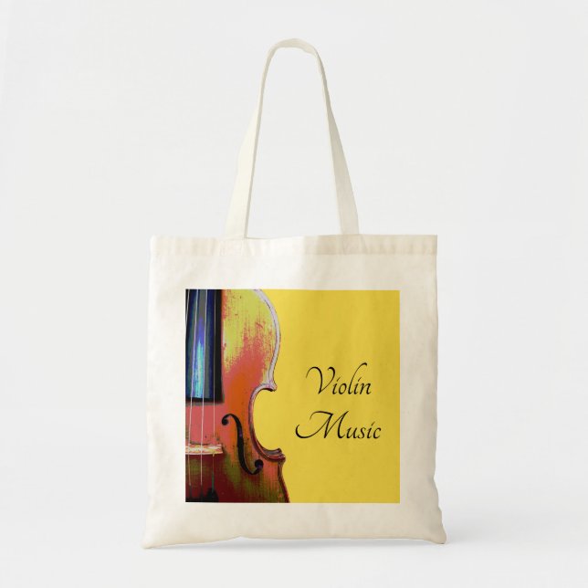 Violin Music Yellow Tote Bag (Front)