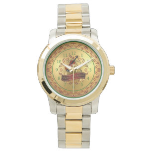 Violin ~ Musical Scroll ~ Gold “Merry Christmas” Watch