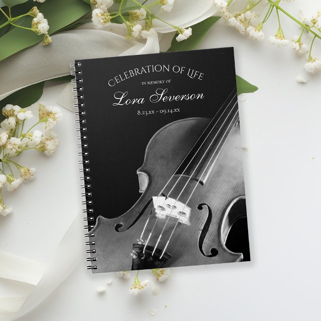 Violin Musician Celebration of Life Guest Book (Creator Uploaded)