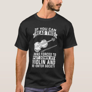 Violin Musician Fiddle Player Orchestra Violinist T-Shirt
