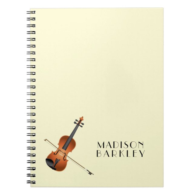 Violin Musician Teacher String Orchestra Notebook (Front)