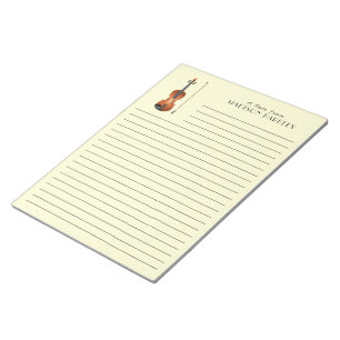 Violin Musician Teacher String Orchestra Notepad