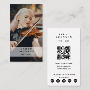 Violin Musician Violinist Photo Social Media  Business Card