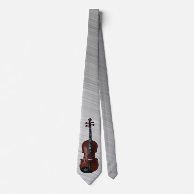VIOLIN -ON BRUSHED PEWER TIE (Front)