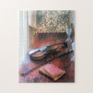 Violin on Credenza Jigsaw Puzzle