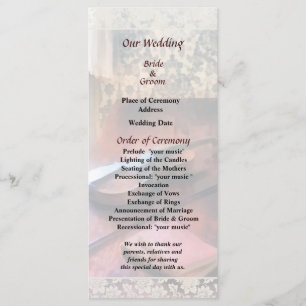Violin on Credenza Wedding Program Programme