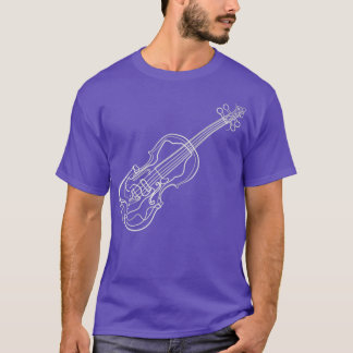 Violin One Line Drawing 1 T-Shirt