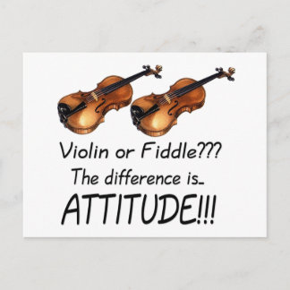 Violin or Fiddle??? Postcard