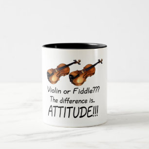 Violin or Fiddle??? Two-Tone Coffee Mug