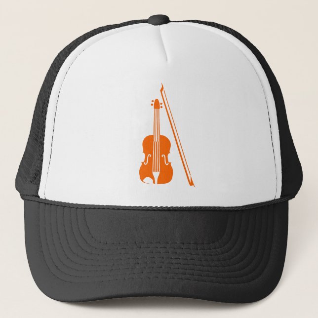Violin - Orange Trucker Hat (Front)