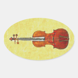 VIOLIN OVAL STICKER