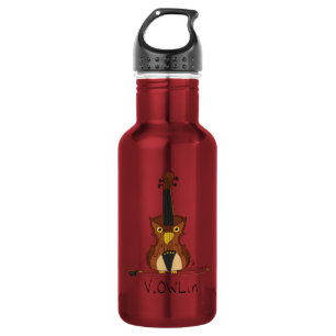 Violin Owl Cute Music Kids Teacher 532 Ml Water Bottle