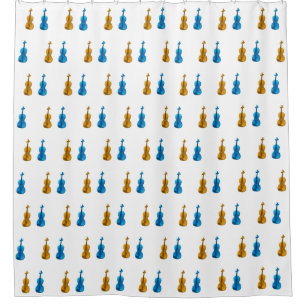 Violin Pattern Shower Curtain