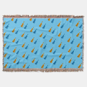 Violin Pattern Throw Blanket