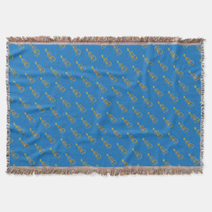Violin Pattern Throw Blanket