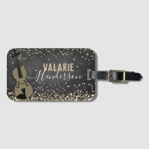 Violin Personalised Instrument Luggage Tag